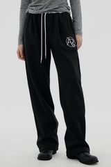 カラーコンビネーションレタリングブラッシュトレーニングパンツ / Color combination lettering brushed training pants (3color)