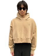 プリントクロップドフーディ / Print Cropped Hoodie-BEIGE