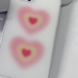 ブラーハートビームレッドフォーンケース / Blur Heart Beam red Phone Case