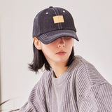 VA Square Denim Label Ballcap / Black Blue