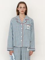ROLAROLA X SAKI CHECK PAJAMAS BLUE