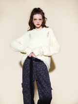 DAMAGE COLLAR KNIT (6635438932086)
