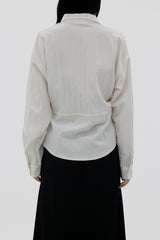 スリムボタンシャツ/Slim button shirt (2color)