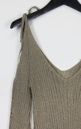 リボンオープンショルダーニット / Ribbon Open Shoulder Knit (4color)