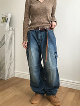 Cowhide mesh belt