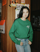Wセラーロゴスウェットシャツ/W SELLER LOGO SWEATSHIRT GREEN(CV2CSFM466A)
