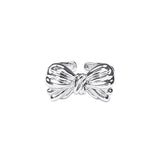 BOLD RIBBON SILVER RING