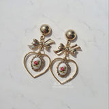ビンテージローズガーデンイヤリング / Vintage Rose Garden Earring - Heart Version
