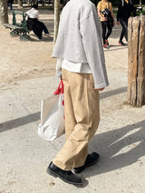 Melange twoway jacket