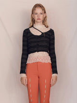 Cross Line Crop Knit (Black)