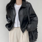 2WAYレザーカラークロップドジャケット