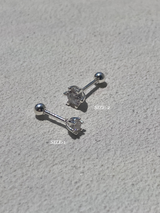 [92.5silver] essential cubic piercing (2sizes)