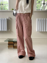 Tyra Pink Two Way Jogger Wide Cargo Pants