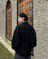 [自主製作] [Restock] サベージアイレットバルーンシャツ/ Savage Eyelet Balloon Shirt (2 color)