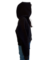 プリントクロップドフーディ / Print Cropped Hoodie-BLACK