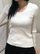 ユニスUネックスリムフィットニット