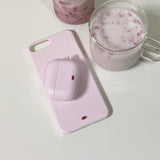 ストロベリーミルクパターンスマホケース
