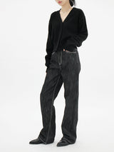 グランドVネックウールカーディガン / Grand V-neck wool cardigan (8color)