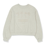 Flower Hand Graphic Sweatshirt [OATMEAL] (6674519064694)