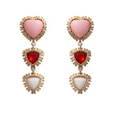 triple heart drop earrings (6565958025334)