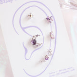 パープルライキ―ピアスセット/[Styling] Purple Liky Piercing Set (5 set)