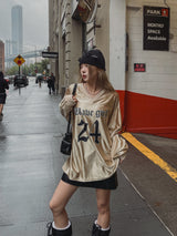 ガールズオーバーフィットラグビーTシャツ