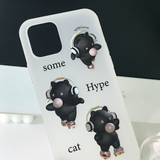 ハイブサマーブラックキャットフォーンケース / Hive Summer black Cat Phone Case