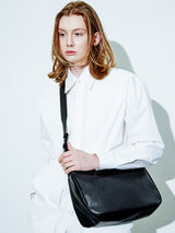 crinkle leather width cross bag black (6683710750838)