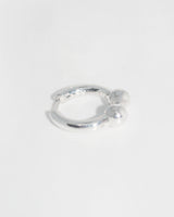 DUAL BALL SILVER EARRINGS
