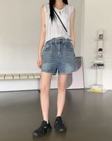マネウォッシングデニムパート3ショーツショートパンツ/ Mane Washing Denim Part 3 Shorts Short Pants