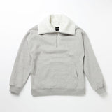 FLEECE COLLAR HALF ZIP CREW_grey (6640102539382)
