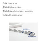 9mm ボールチェーン ネックレス / [BLESSEDBULLET]9MM Ball chain necklace