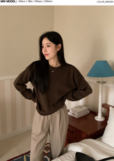 Basic Autumn Round Knit (10color)