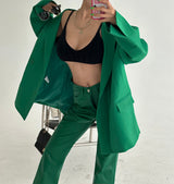 double collar oversized fit blazer jacket