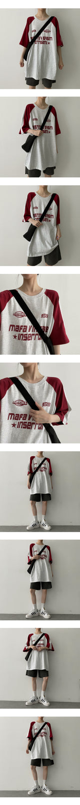 マパカラーラグランボキシー半袖Tシャツ / Mapa Color Raglan Boxy Short Sleeve Tee