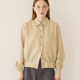 Spring banding shirt_lemon grass
