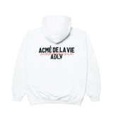 カーシブロゴフーディー / CURSIVE LOGO HOODIE WHITE