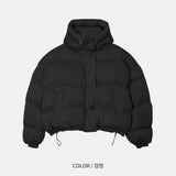 (UNISEX) マシュマロフードクロップダウン