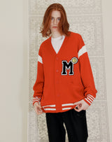 M PATCH VARSITY CARDIGAN RED (6691448717430)