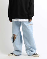 ムパナイフカッティングデニムパンツ / Mupa Knife Cutting Denim Pants (2color)