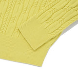 スモールチェリーケーブルクロップニット／SMALL CHERRY CABLE CROP KNIT [LIME]