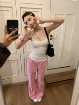 dot lace sleeveless top