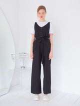 SLEEVELESS BUTTON JUMPSUIT_BLACK (6580075659382)