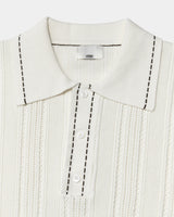 キコスコッチショートスリーブカラーニットウェア / OWN Kiko Scotch Short-Sleeved Collar Knitwear (2 colors)