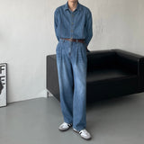コールマンリネンツータックデニム / LE Coleman Denim Long-Sleeved Shirt