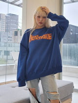 VENTIQUE Cursive fleece hood 5color (6637079953526)