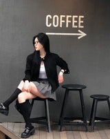 [BELLIDE MADE] クラシックノーカラースエードジャケット