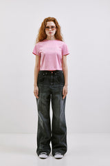 ハニー ロゴ ホットフィックス クロップ T /  CHARMS HONEY LOGO HOTFIX CROP T PK