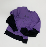 ブラックリストレタリングレイヤードTシャツ