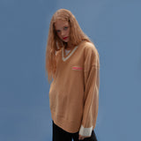 BASIC V NECK  KNIT SWEATER_BEIGE (6610790645878)